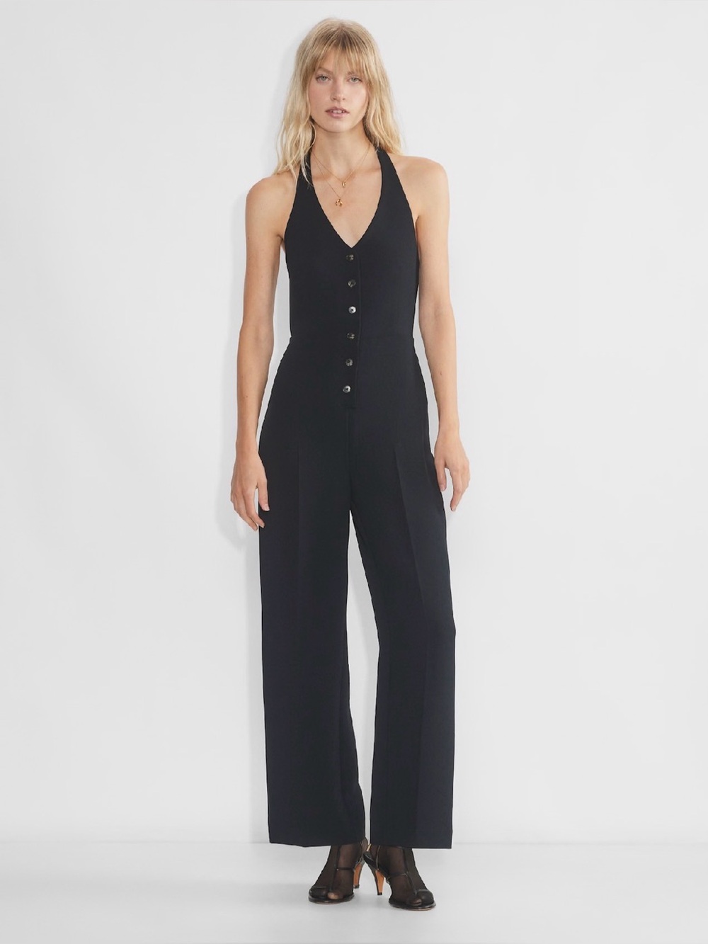 Aritzia Wilfred Upscale Jumpsuit in Black Size 6